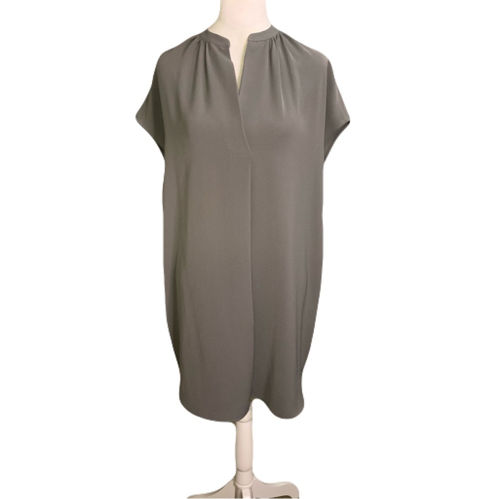 Vince Women’s XS Gray Popover Short Sleeve Mini Dress Capsule Minimalist Classic